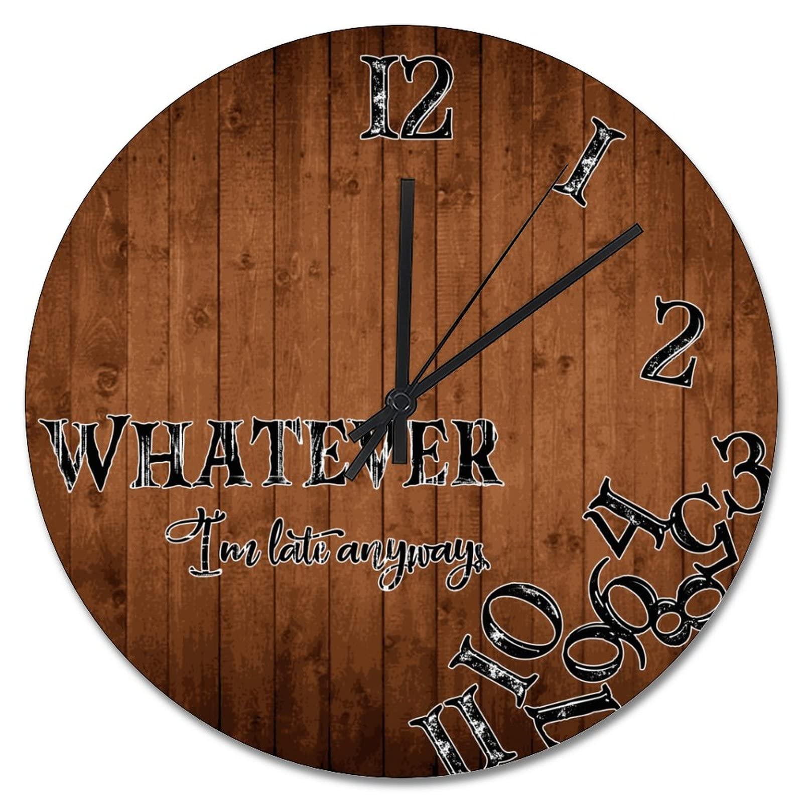 Grande horloge murale 38 cm en bois Whatever silencieuse à piles