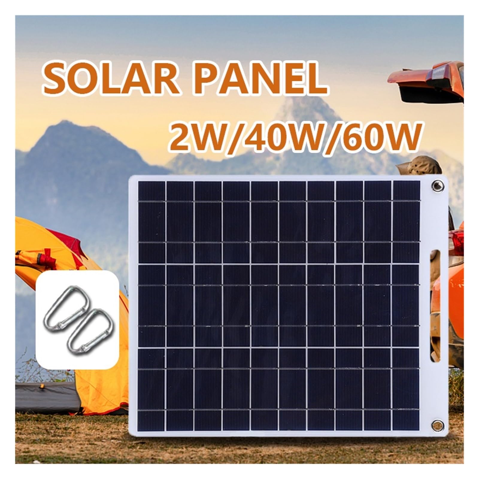 2W/40W/60W Panel słoneczny elastyczne podwójne USB 5V do telefonu komórkowego zewnętrzne ładowanie awaryjne Camping Power Bank bezpieczna płyta słoneczna(40W 300X145X3MM)
