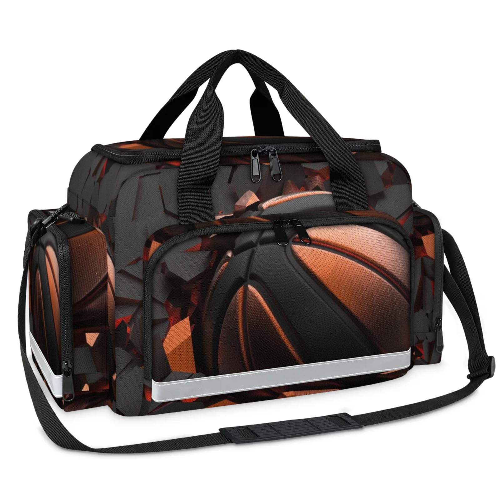 GzLeyigou First Aid Bags Empty, 3D Basketballs Emergency Bag First Aid Kit Multiple Compartment Kit Carrier On Call Trauma Bag For Paramedics Emergency Medical Supplies Kit