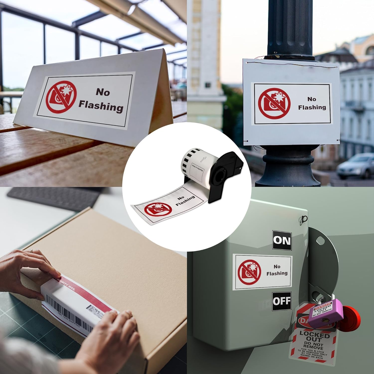 BETCKEY - Black/Red on White Continuous Labels Replace for Brother DK-2251 (2-3/7" x 50'), Use with Brother QL-800, QL-810W, QL-820NWB Printers [2 Rolls] - Image 7