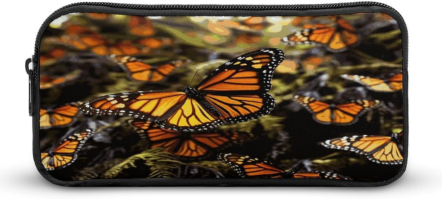 Monarch Butterfly Cluster Makeup Bag Toiletry Bag Cosmetic Bag