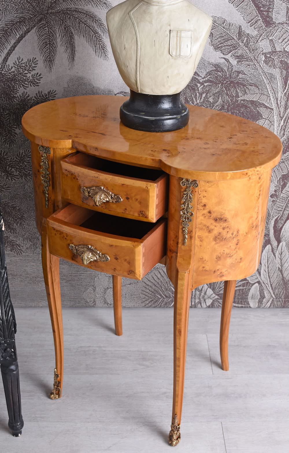 Beistelltisch Barock Kommode Antik Tisch Telefontisch Konsolentisch Schublade 66cm cat953 Palazzo Exklusiv