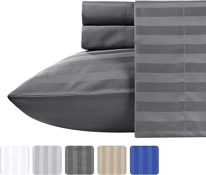 ARlinen RV Sheet Sets(70x80) Camper King Size, Dark Grey