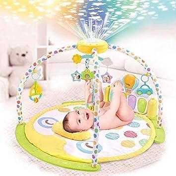Lucario Baby Play Mat Kids Educational Puzzle Carpet with Piano Keyboard and Cute Animal Playmat Baby Projector Gym Crawling Activity Mat Toys (Multicolor)