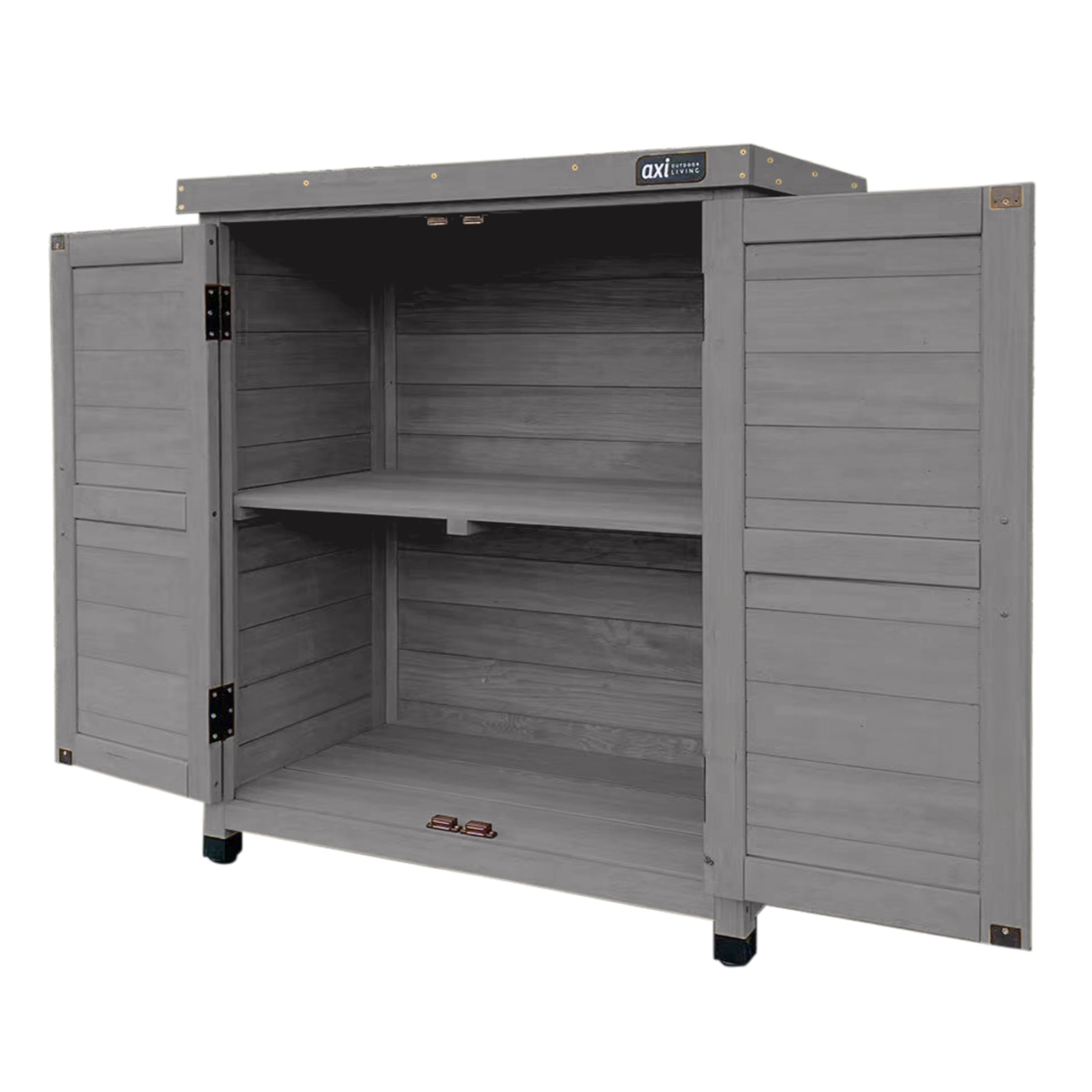 AXI Felix Gartenschrank aus Holz Warmes Grau 80 x 45 x 93 cm Geräteschrank