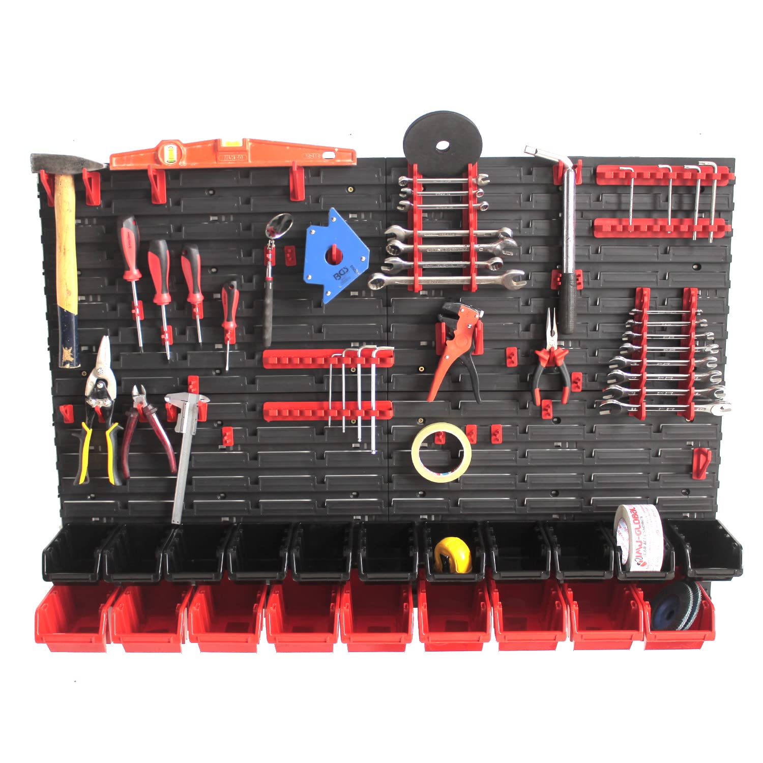 IMJ-Global Panneau à outils pour outils de travail atelier de garage de détail Set de supports Crochets pour outils muraux (MIX4 116x78CM)