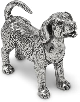 DANFORTH Pewter Beagle Dog Figurine | Handcrafted Beagle Statue 1.25"1.5" | Lead-Free Pewter Collectible | Dog Lover Gift | Made in Vermont USA