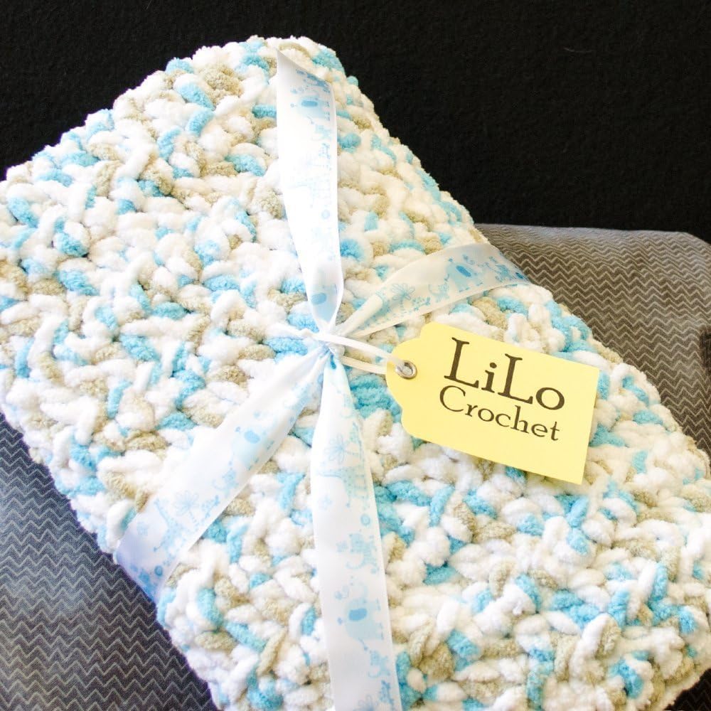 GAVIN by LiLoCrochet - Crochet Baby Blanket, Baby Boy Bedding, Baby Blanket, Car Seat Blanket, Baby Photo Prop, Handmade Blanket, Baby Shower Gift