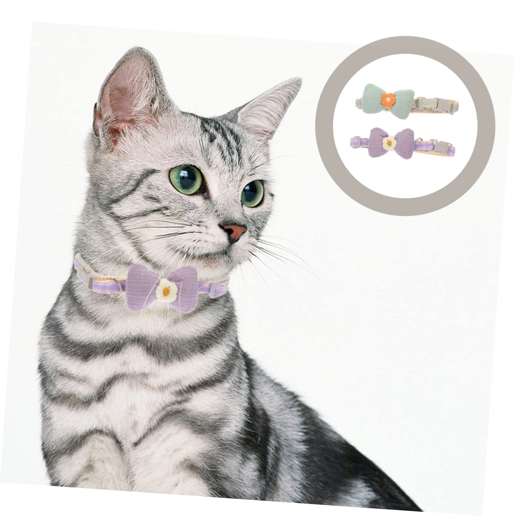 Amosfun 10stücke Verstellbares Katzenhalsband Mit Schleife Dekoratives Haustierhalsband Für Tägliches Tragen Partys Und Besondere Anlässe