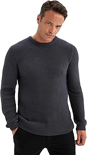 DeFacto Man Tricot Standart Fit Crew Neck Long Sleeve Pullover C8814AX Pullover