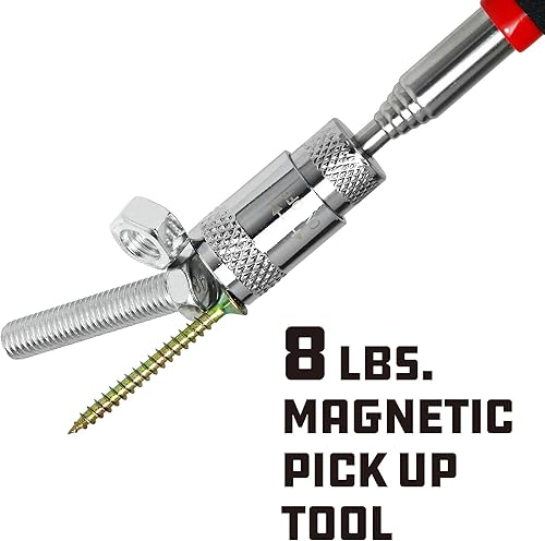 Miniatura 6 de Powerbuilt Herramienta de recogida magnética telescópica con luz LED de 8 lb - 940606