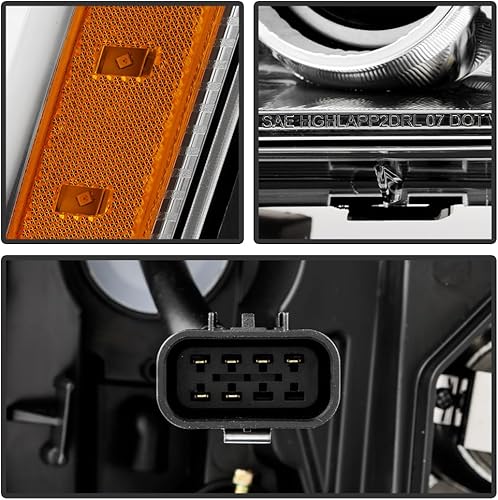 Miniatura 7 de KEEKPO - Para 2007-2014 Cadillac Escalade HIDXenon Factory Style Proyector Faros Faros Lado del Conductor y del Pasajero