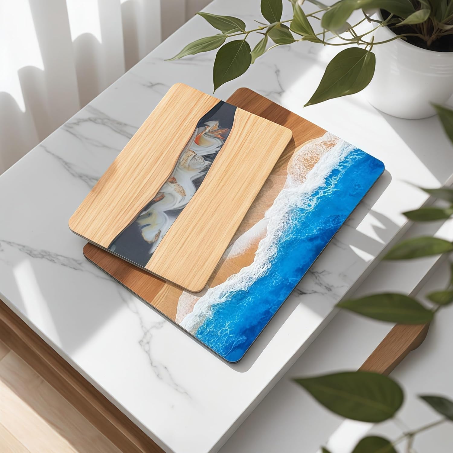 3pcs Epoxy Table Molds 15.7x9.8 inch - 11.4x7.5 inch - 4x2 inch, Large Rectangular Epoxy Resin Mold Integrated Clamping System, Tray Resin Mold, Epoxy Deep Molds for Cutting Boards, DIY Art Resin