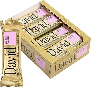 David High Protein Bars - 0g of Sugar, Low Carb, Gluten Free - 28g of Protein, 150 Calories - On-The-Go Snack - Cake Batter Flavor, Pack of 12