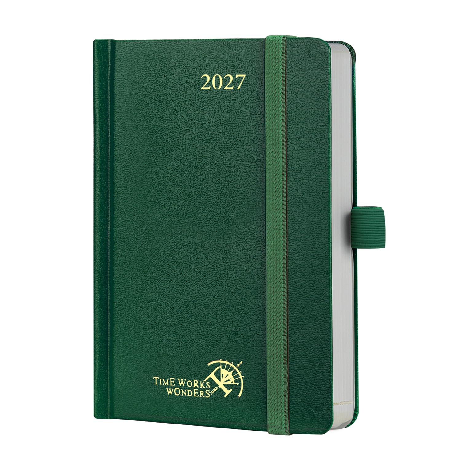 POPRUN Day per Page Pocket Diary Small 2027 A6 Hardback Daily Planner