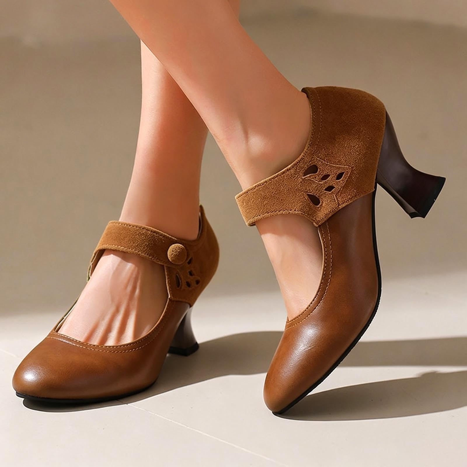 Zapatos de tacón alto para mujer, anchos y elegantes, zapatos de tacón gruesos, zapatos de novia, zapatos de tacón cerrados y cómodos, zapatos tradicionales para tirolesas, Oktoberfest, fiesta, baile