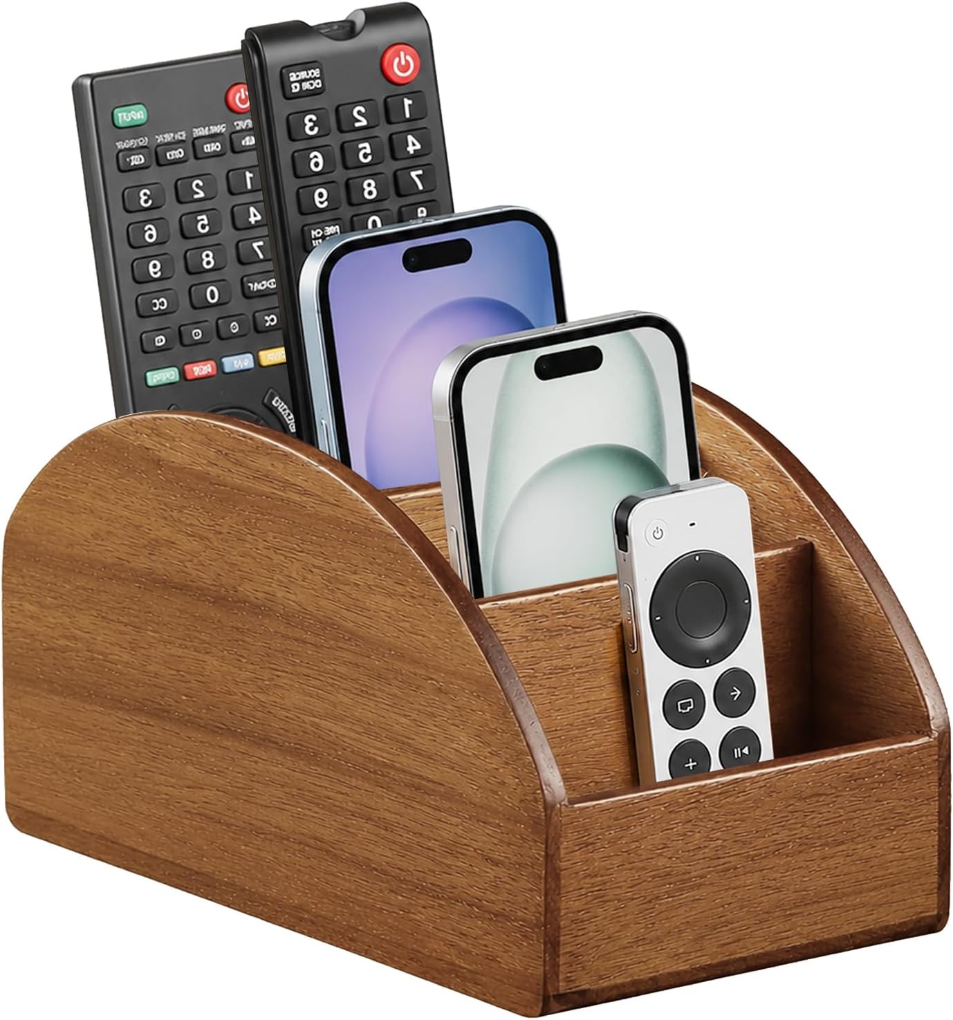 Wood TV Remote Control Holder, Cute Pen/Pencil Holder, Desktop Organizer