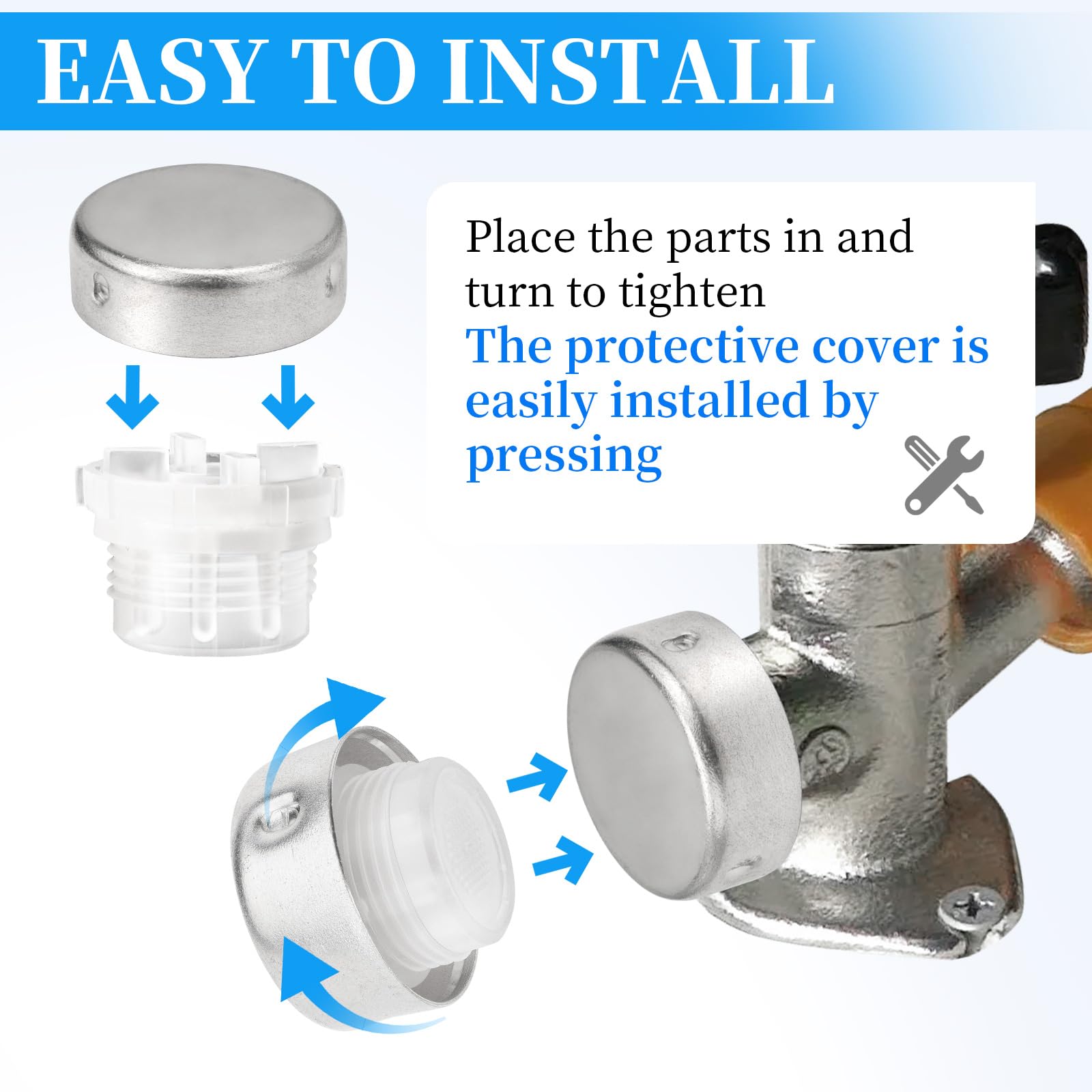 630-7500 - Kit de reparación de interruptor de vacío de repuesto para Prier 400 500 Series, 2 unidades de accesorios de reparación de hidrantes de pared para grifo al aire libre, conjunto de émbolo de
