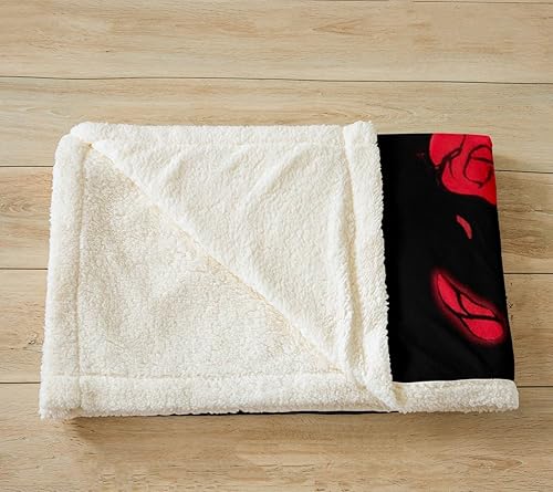 Miniatura 3 de Manta de franela de calavera con diseño de calavera gótica, manta de forro polar psicodélico para decoración de habitaciones, manta de cama negra