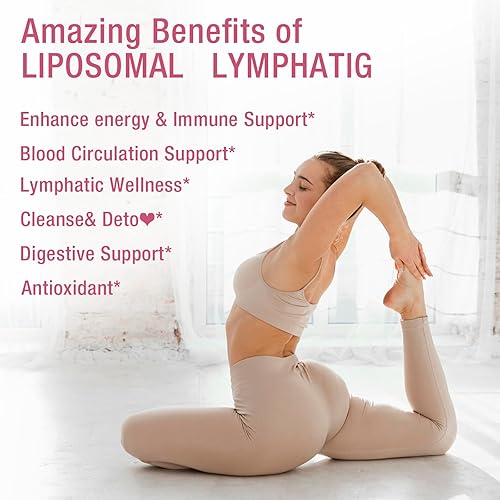 Miniatura 6 de Paquete de 2 gotas de drenaje linfático liposomal extra potentes de 3000 MG, 12 en 1, suplemento de drenaje linfático orgánico con raíz de bardana,