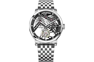 Agelocer Men's Luxury Dress Watch with Intricate Skeleton Dial and Tourbillon Movement