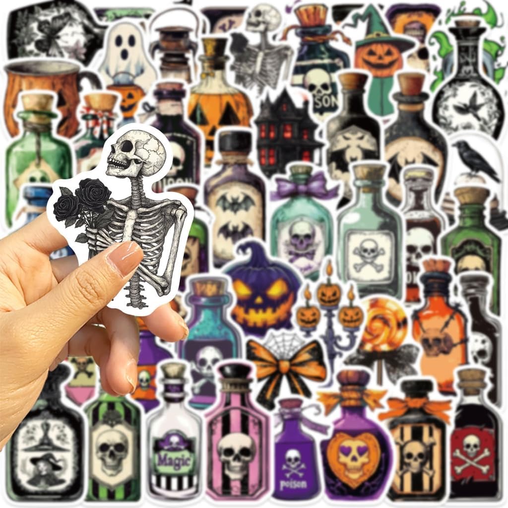 Pack of 50 Cartoon Potion Bottle PVC Stickers Phone Tablet Laptop Decor image 3
