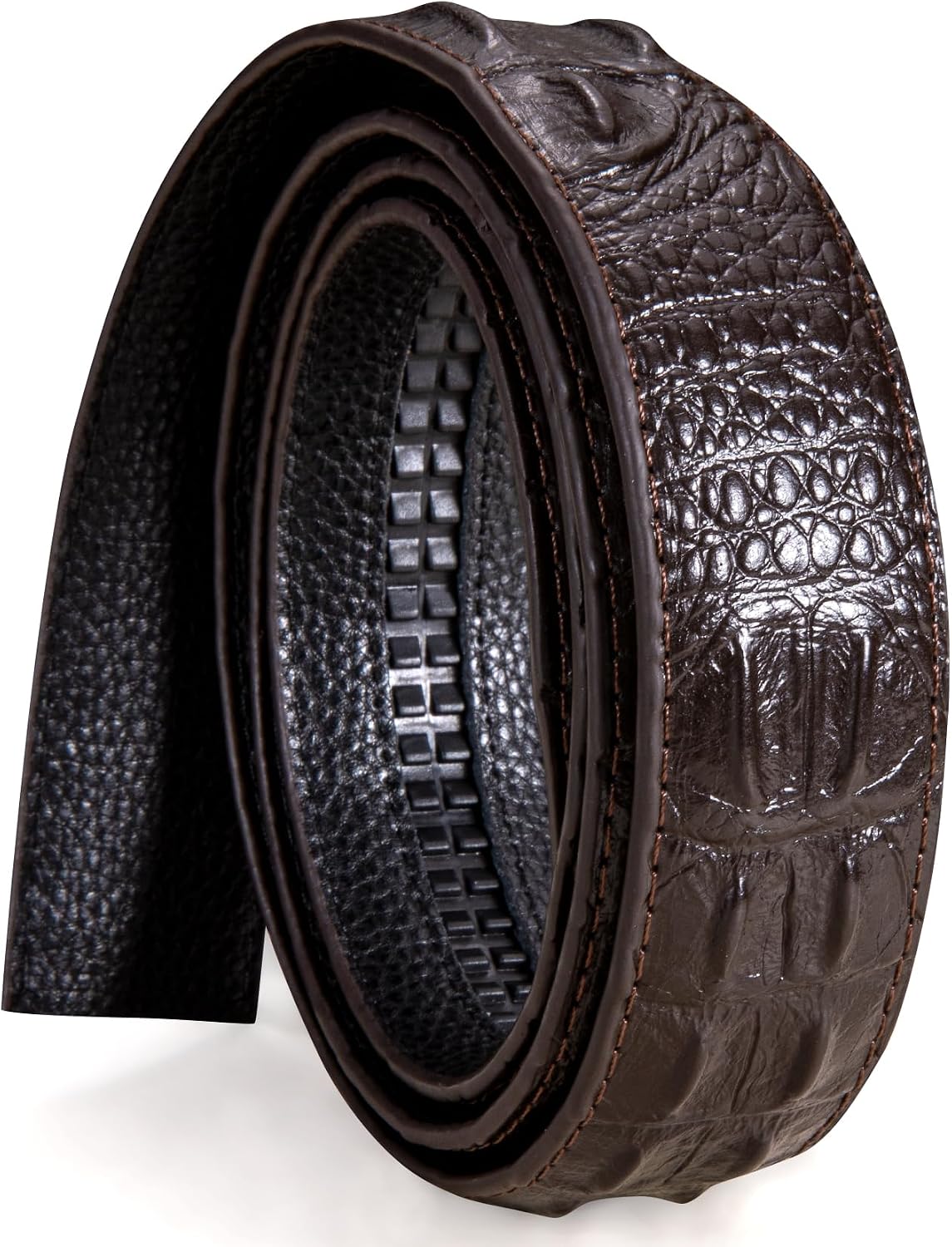 Dubulle Mens Ratchet Belt Strap 35mm Genuine Leather Slide Straps