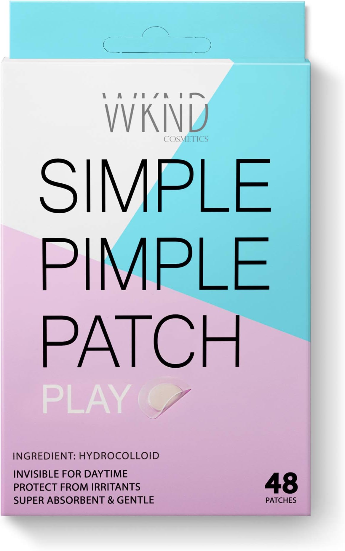WKND COSMETICS Pimple Patches 48 Count - Hydrocolloid Acne Patches Facial Skin Care Products - Easy Peel, Fast Healing, Gentle Blemish Face Care Acne Dots & Zit Stickers - Play Zit Patch