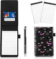 Vista 1 de Juego de 4 soportes para bloc de notas de tamaño de bolsillo, de piel sintética, mini bloc de notas con 2 bloc de notas pequeños y lápiz capacitivo