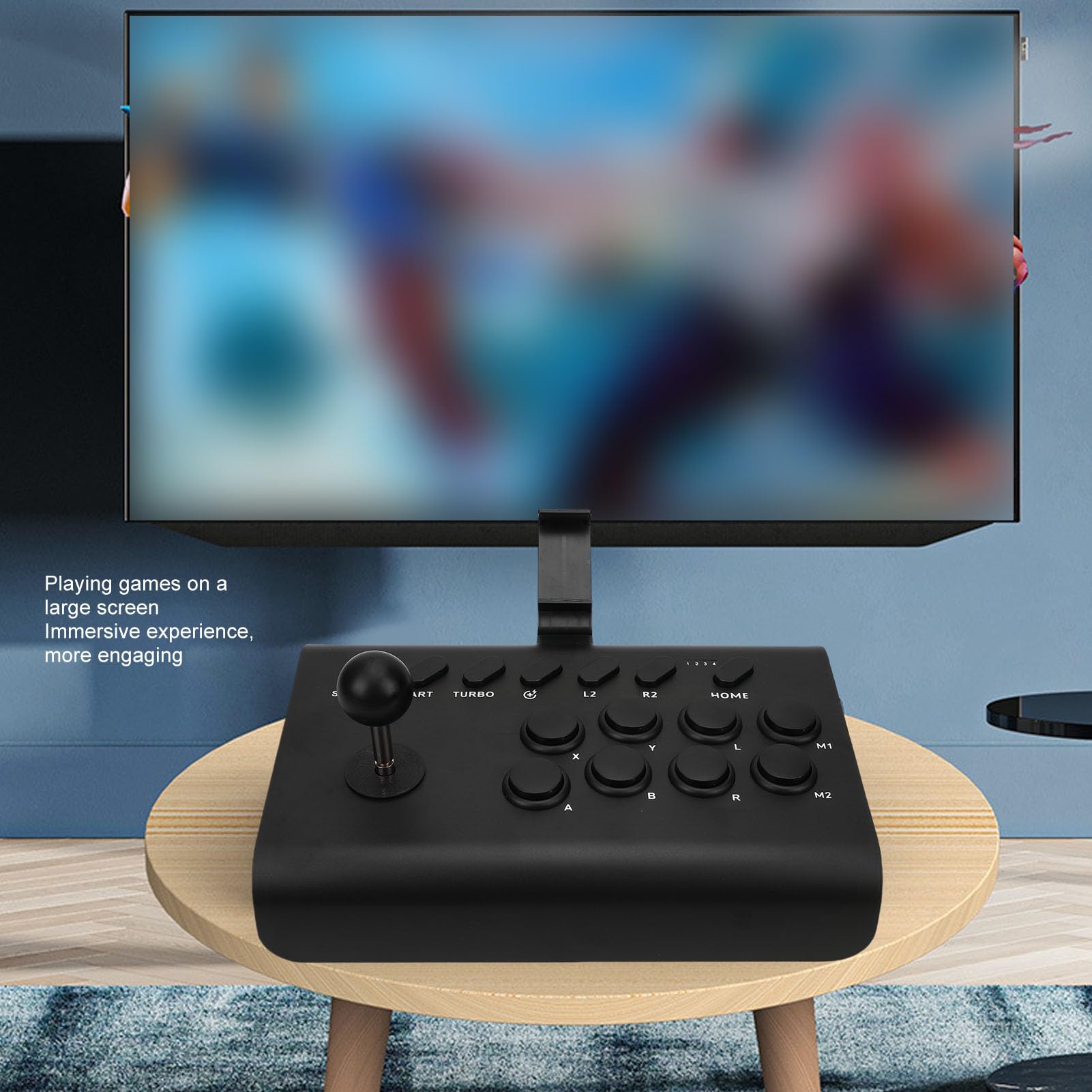 Fabater Console di Gioco Fighting Stick Controller Universale con Joystick retrò per PC IOS PS Telefoni 1 unità