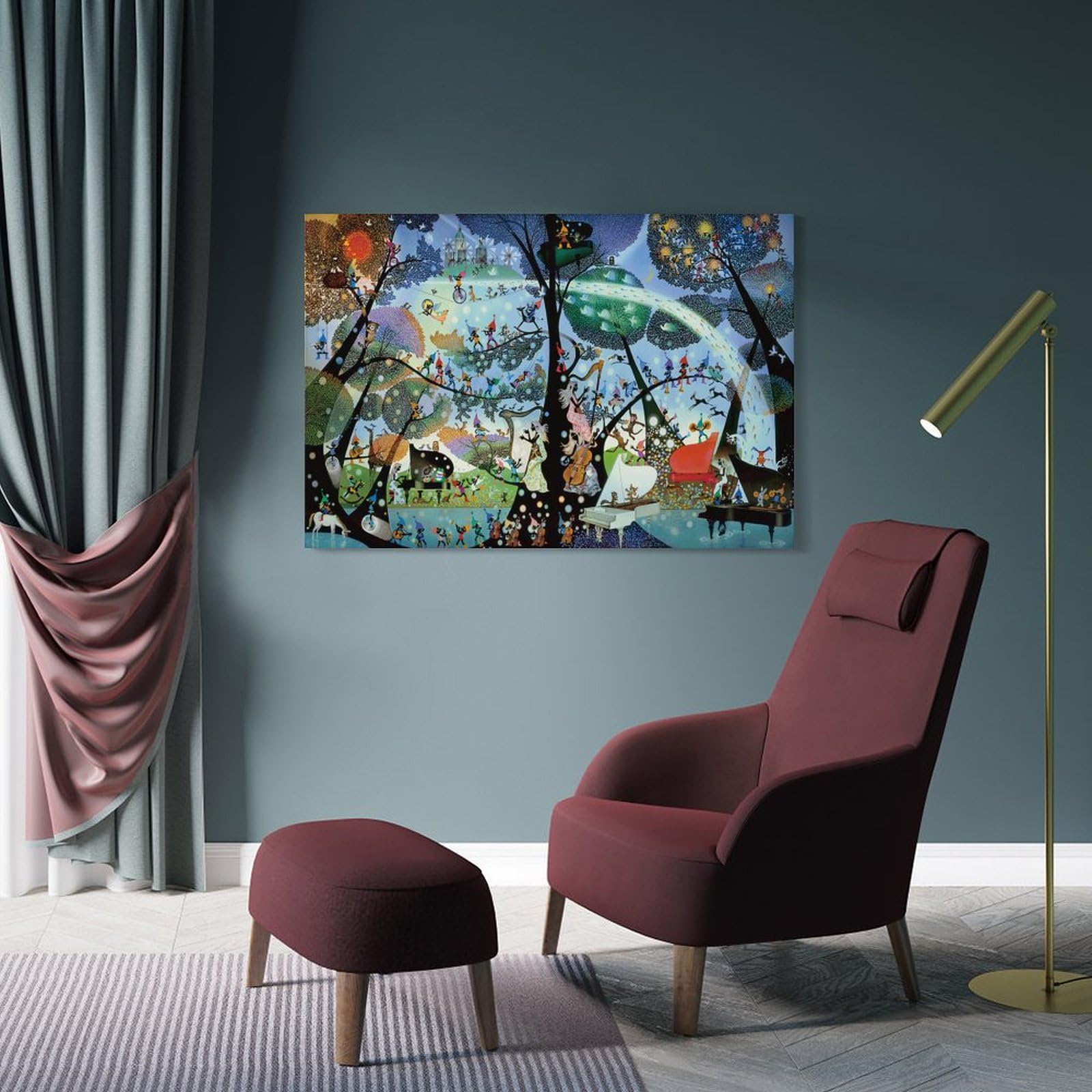 Amazon.co.jp: 藤城清治 こびとの楽園 絵画 ポスター 工芸品の
