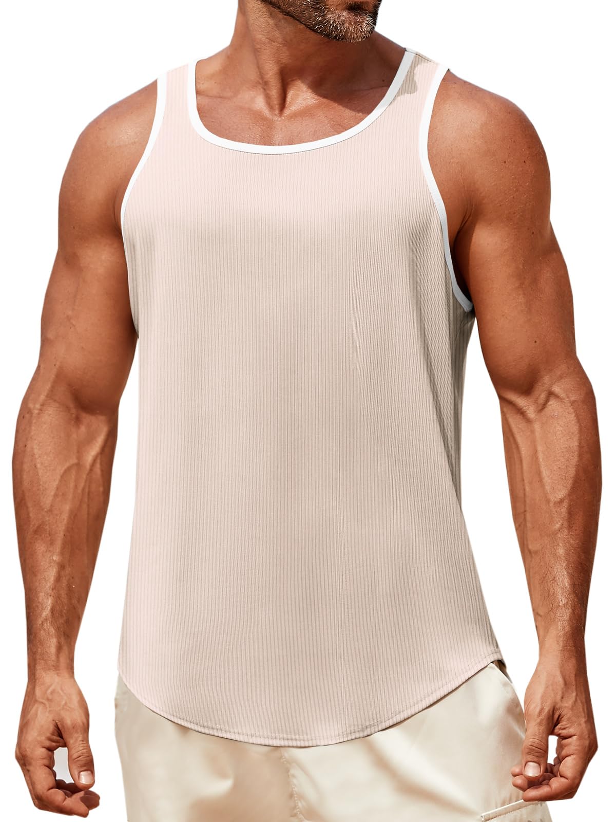 Tanktop voor heren, mouwloos, hardlopen, fitness, spiershirt, licht, ademend, sportshirt, bodybuilding, tanktop, zomer, sportshirt, tops, los T- shirt