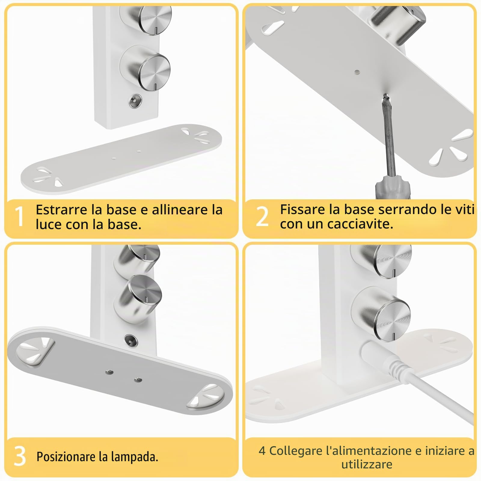 LANMOU Lampada da Tavolo Unghie Mezza Luna LED 48W 3840LM Bianca Pieghevole | Illuminazione Ampia Senza Ombre, Dimmerabile, 3000-6000K e Struttura in Alluminio per Salone, Manicure e Fotografia Macro