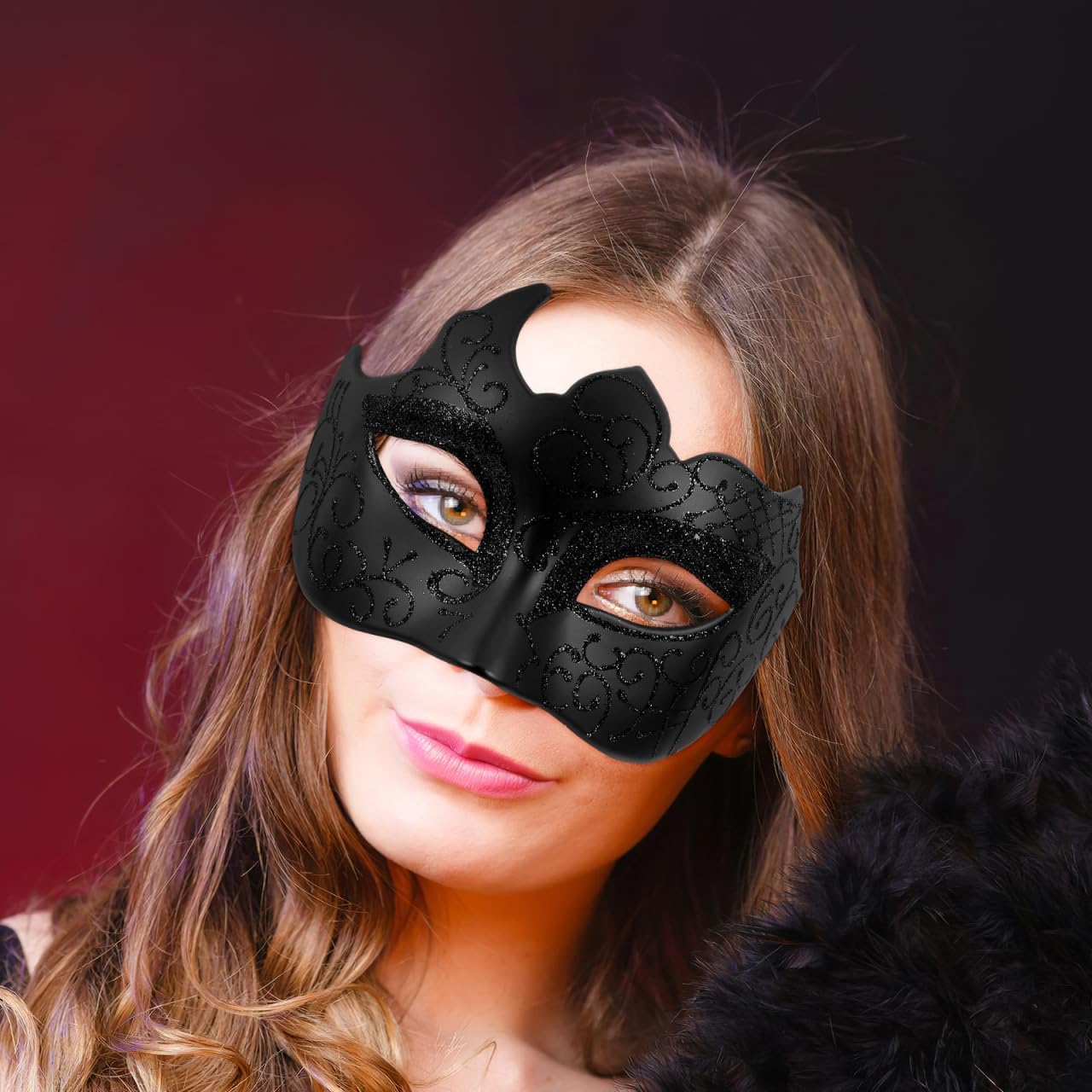 Venetian Masquerade Half Face Mask for Men Women Steampunk Mardi Gras Costume with Elegant Painted Design Comfortable Fit for Halloween Carnival Party - Image 8