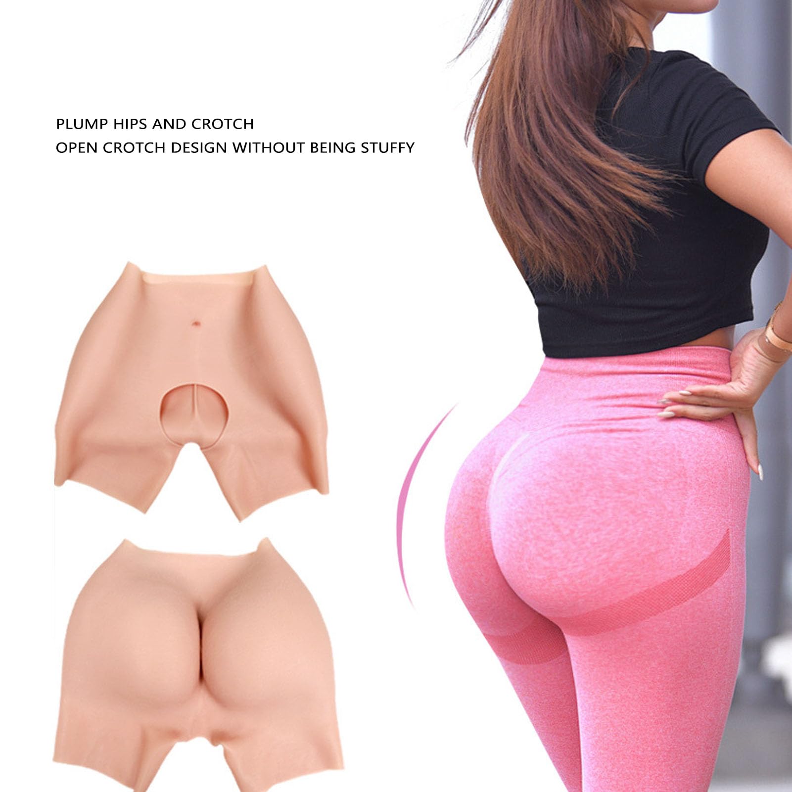 Realistische Silikon Fake Ass Höschen Butt Shaper Control Unterwäsche Gepolsterte Enhancer Shapewear Für Transgender Cosplay (M1)