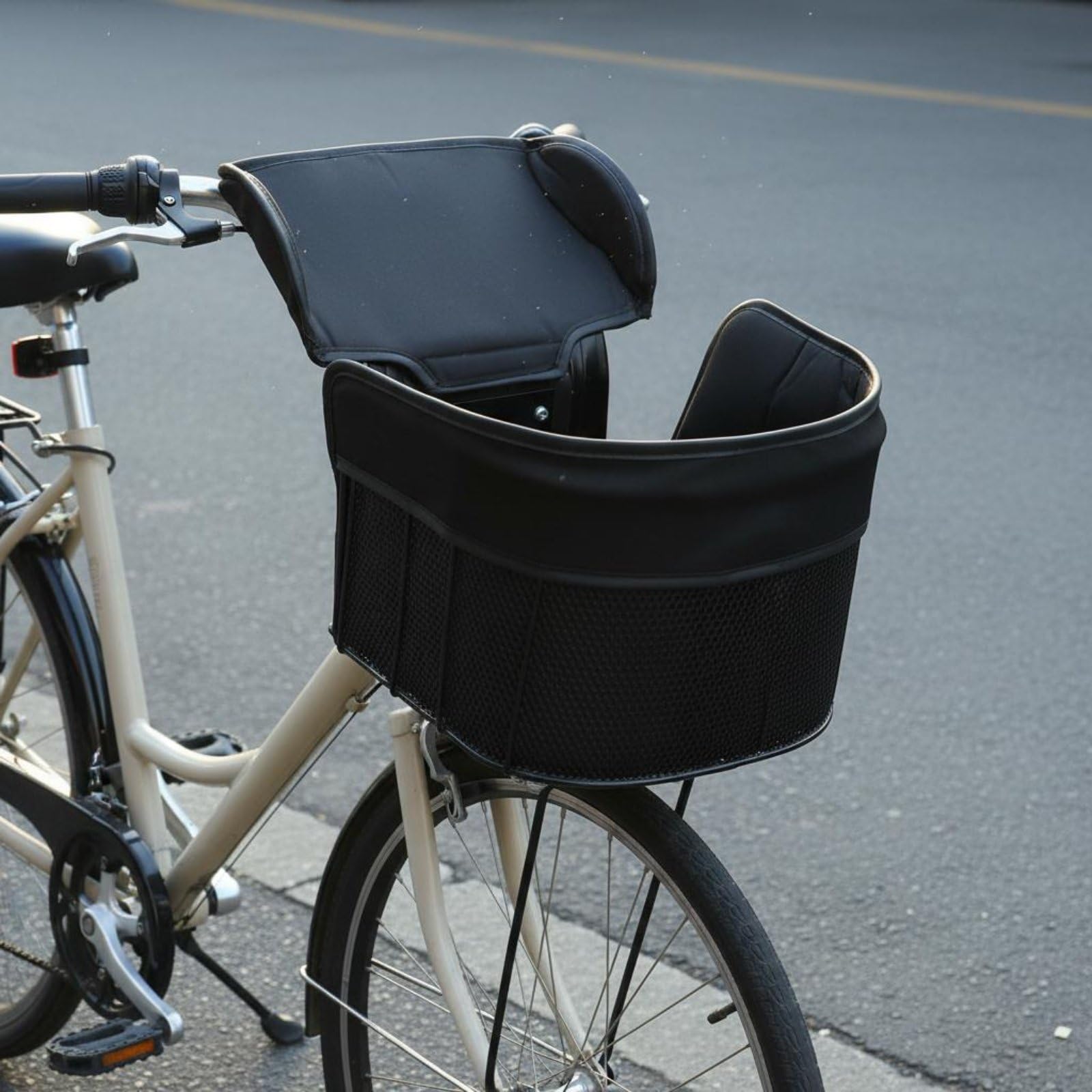 Cestino Anteriore Bici Cane Sicuro, Cestino Bicicletta Anteriore | Accessorio Ciclismo, Facile da Installare, per Spostamenti in Città