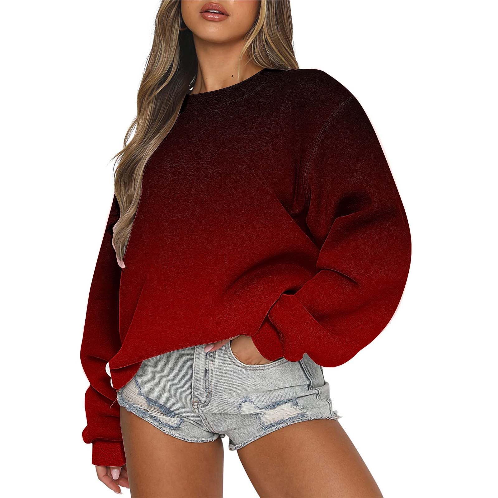 jovati Sweatshirt for Women Crewneck Tie Dye Long Sleeve Pullover Fall Fashion 2023 Y2K Teen Girls Clothes Trendy Cute Shirts