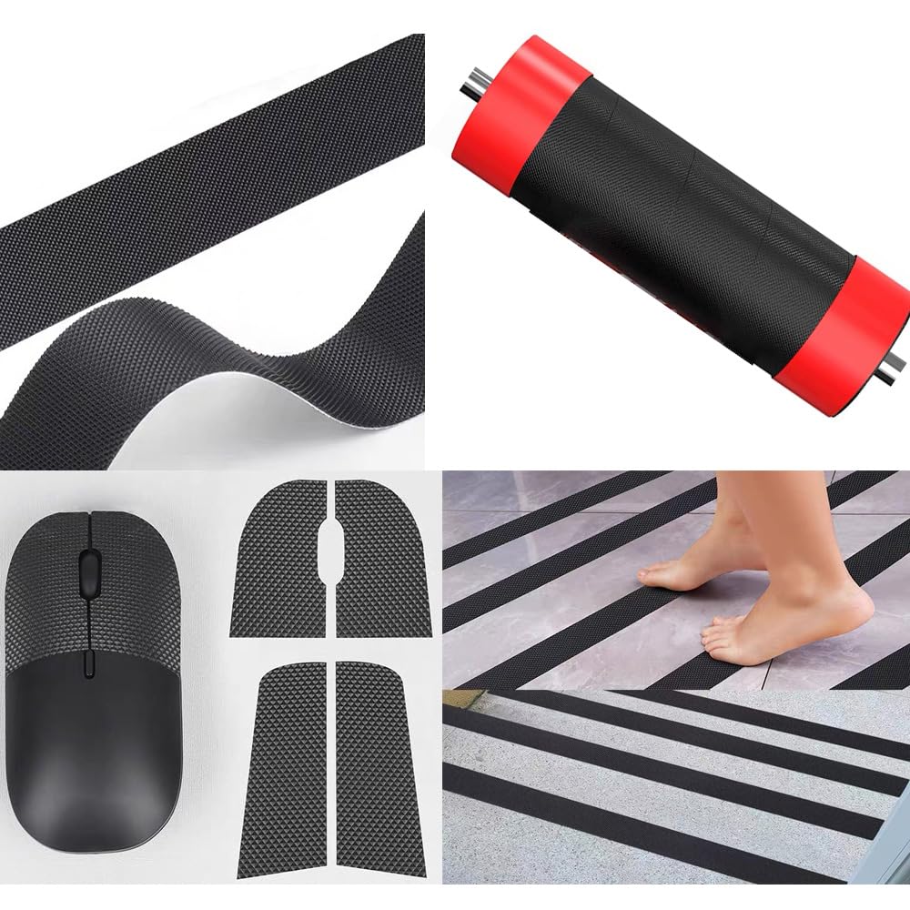 Rubber Grip Tape Anti Slip Tape 2 Inch, 16.5 Feet, Heavy Duty Waterproof Non-Abrasive Tape Cushion Pad for Indoor & Outdoor, Making Handles or Contact Surfaces Safer - Image 6