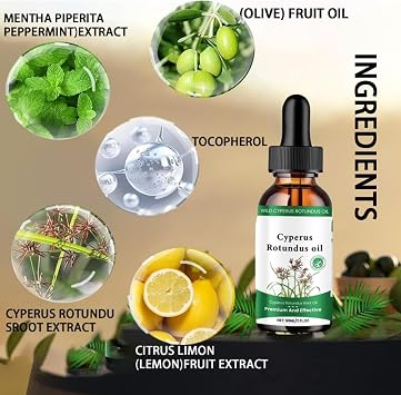 Cyprus Oil for Hair Removal,2PCS Natural Cyperus Rotundus Oil,Body Oils for Hair Removal,Soothing Reduce Hair & Moisturizes,Easy to Removal Body Hair & Hydrating,Cyperus Rotundus (60ML/2PACK)
