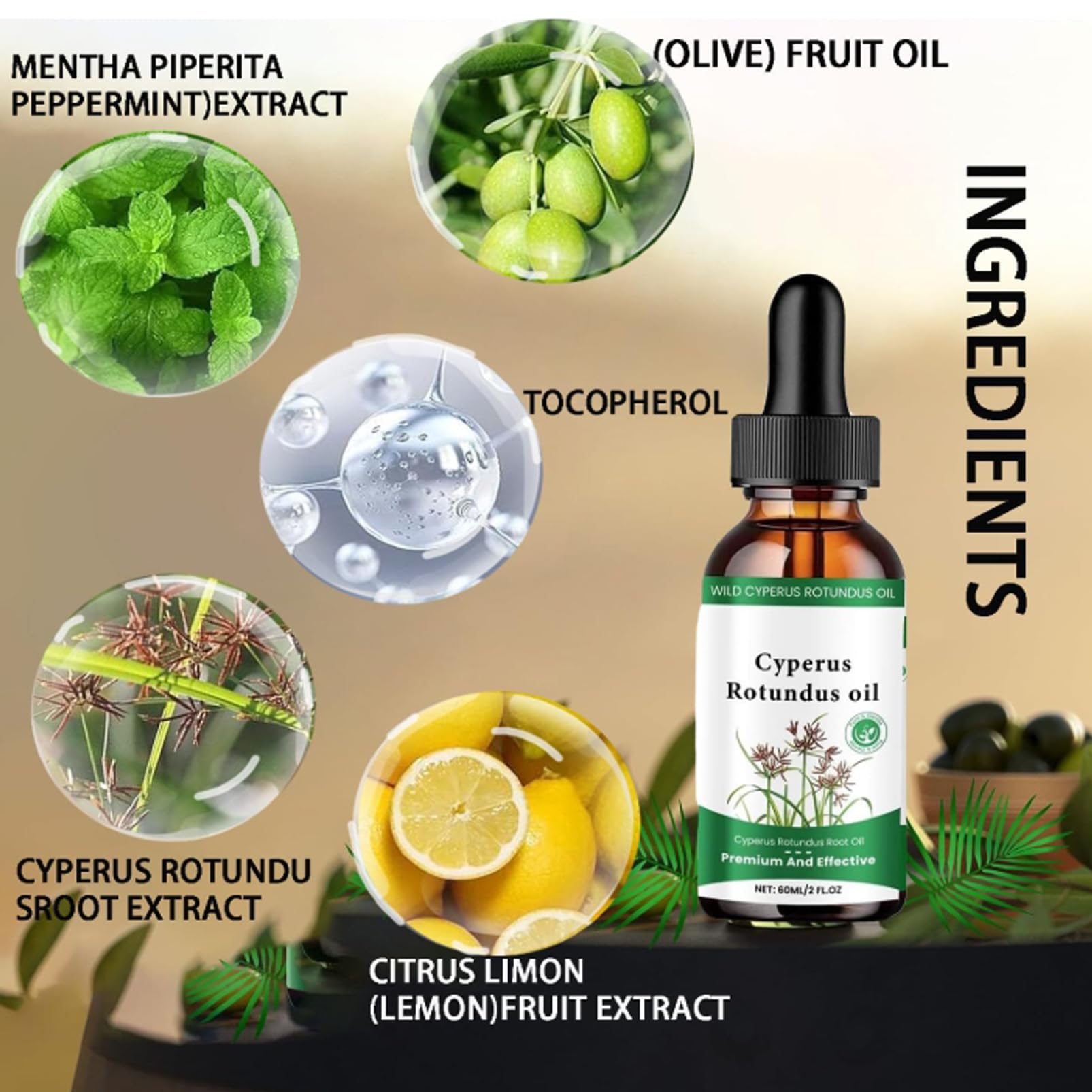 Cyprus Oil for Hair Removal,2PCS Natural Cyperus Rotundus Oil,Body Oils for Hair Removal,Soothing Reduce Hair & Moisturizes,Easy to Removal Body Hair & Hydrating,Cyperus Rotundus (60ML/2PACK) - Image 4