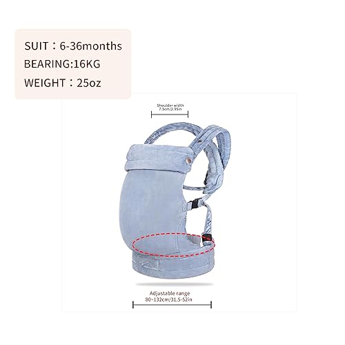 Miniatura 2 de Portabebés para recién nacidos hasta niños pequeños, capacidad de peso de 7-35 libras, diseño ergonómico de mochila, opciones de orientación