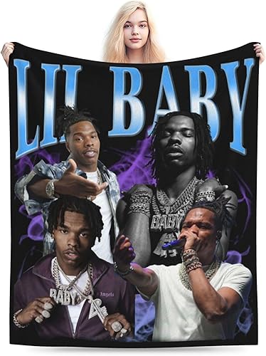 BYERZ Lil Rapper - Manta de bebé cantante, se adapta a la cama de campamento, mantas de moda para todas las estaciones, manta cálida para cama, disponible en Yaxa Colombia