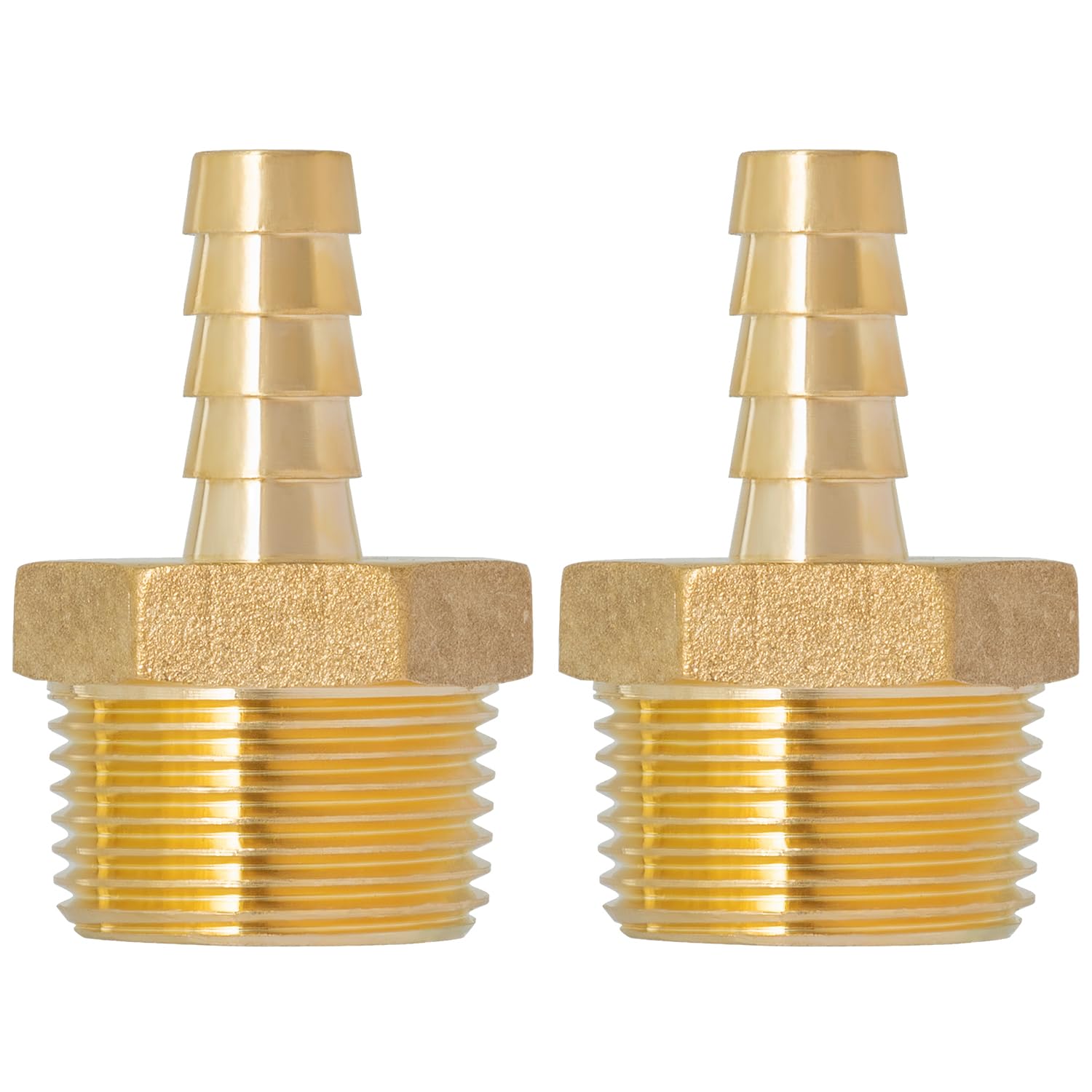 SUNGATOR 3/4" NPT to 3/8" Barb, Hose Barb Fitting, Air Hose Fitting, 2-Pack