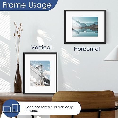 Miniatura 6 de PEALSN Juego de 6 portarretratos de 16 x 20 pulgadas, para fotos de 11 x 14 pulgadas con paspartú o de 16 x 20 pulgadas sin paspartú para montaje en