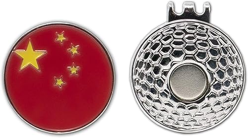Miniatura 3 de DA VINCI Clip magnético para sombrero de golf con marcador de pelota de golf de metal de 1 pulgada en relieve de la bandera de los países