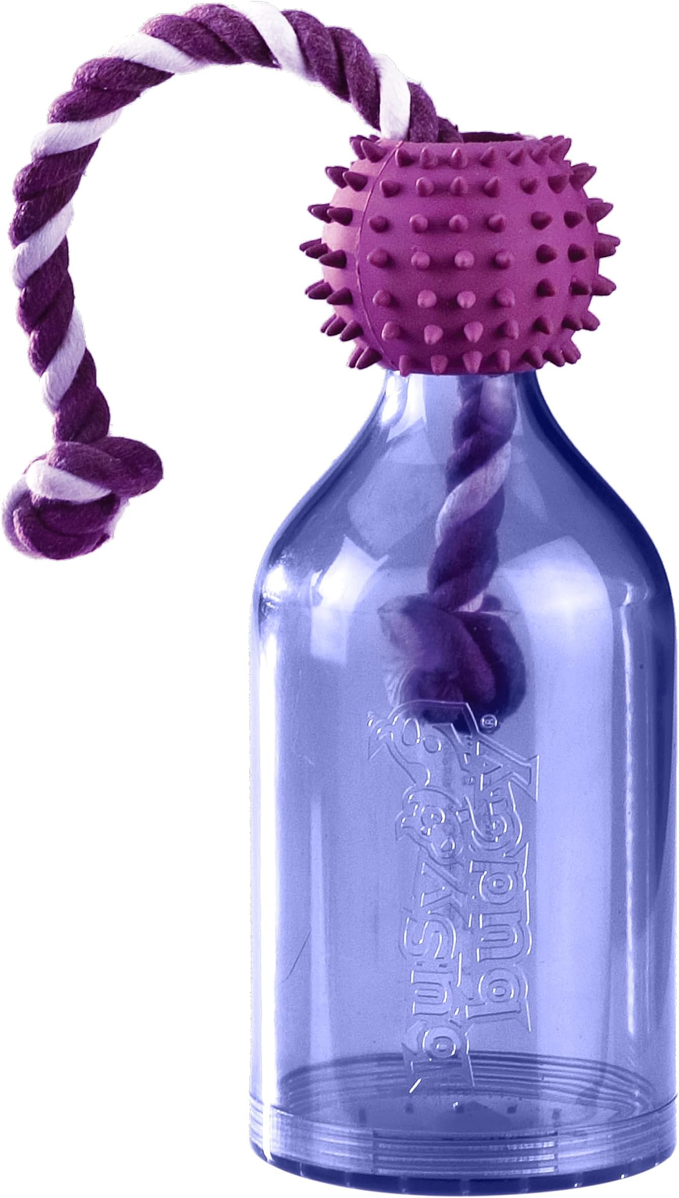 PetSafe Busy Buddy Tug-A-Jug Dog Toy - Rewards & Challenges Dogs - Meal Puzzle Toy - Durable Rubber Wrap - Tugging Braided Rope - Engaging & Interactive