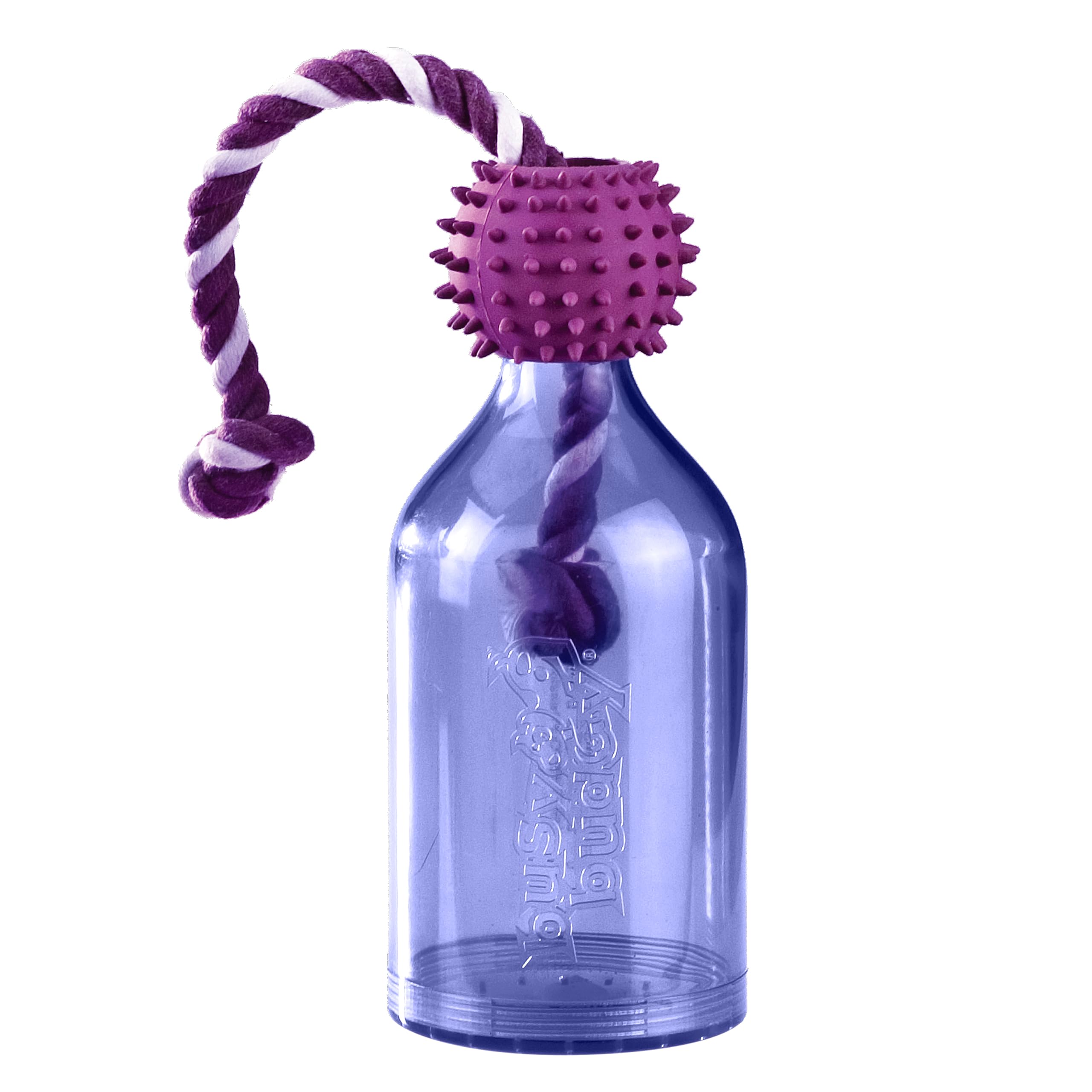 Busy Buddy Tug-A-Jug Dog Toy - Rewards & Challenges Dogs - Meal Puzzle Toy - Durable Rubber Wrap - Tugging Braided Rope - Engaging & Interactive