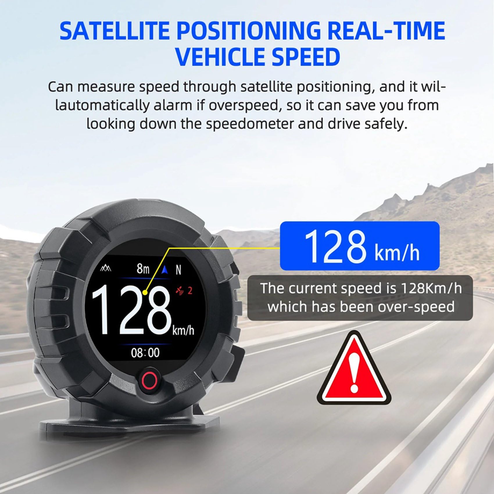 2 x X95 - Inclinómetro GPS para coche, pantalla digital, inclinómetro, velocímetro, ángulo de inclinación para todoterreno