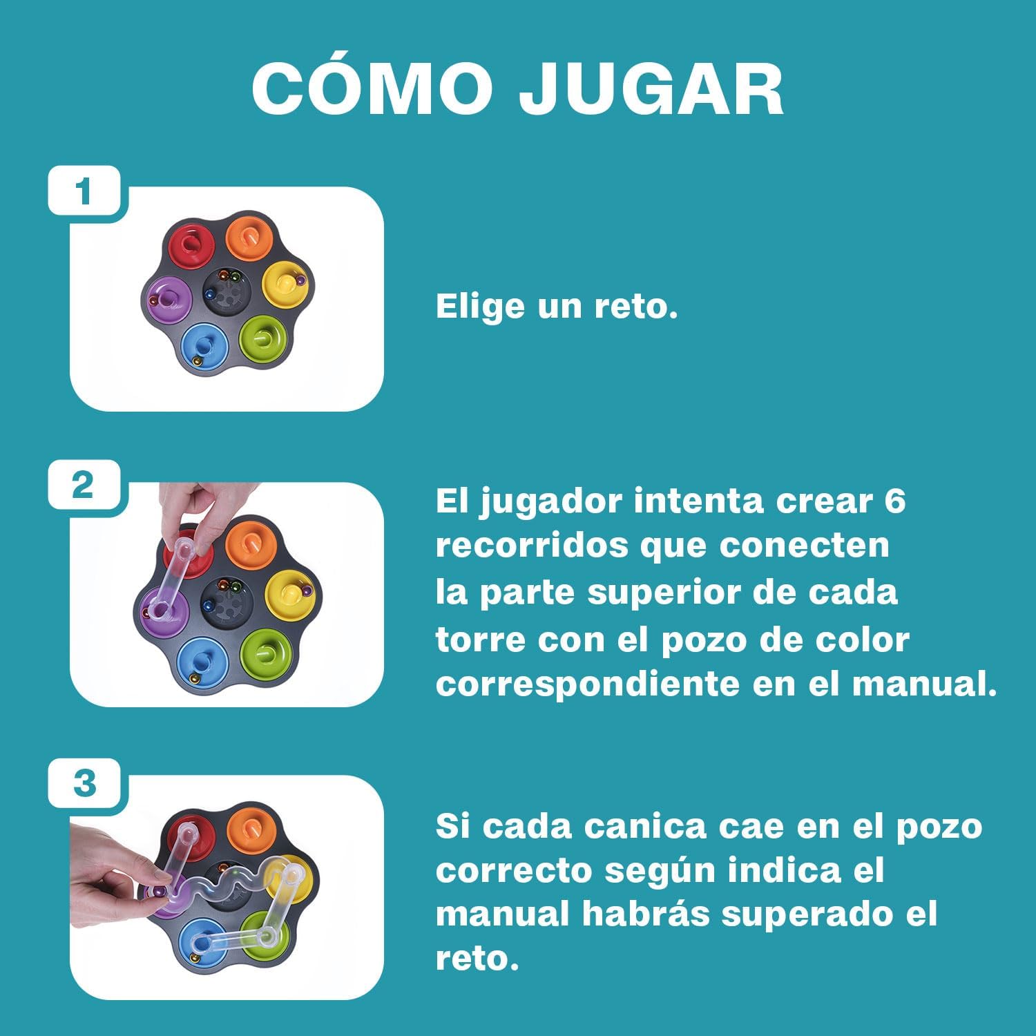 SmartGames - Marble Connection | Kids Puzzles & Adult Puzzles with 80 Challenges and 6 Marbles | Kids Games 8 Years Or Over | Educational Solo Games