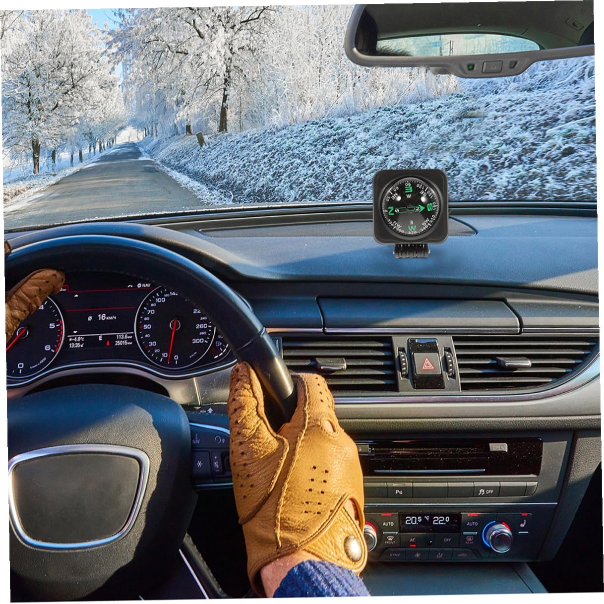 Adjustable Car Compass Ball 2pcs Dashboard Mount Automotive Interior Accessories for Trucks and Vehicles Outdoor Navigation Direction Guide